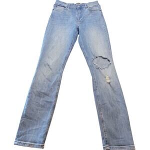 Reformation Cyprus Harper Ultra High Rise Skinny Jeans 27x29 Distressed EUC